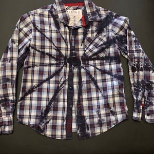 GUESS BOYS TIE-DYE DRESS SHIRT
